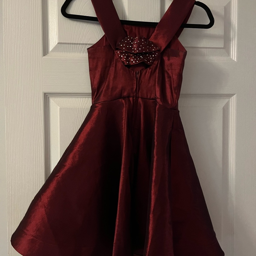 Elegant Burgundy Kids Dress